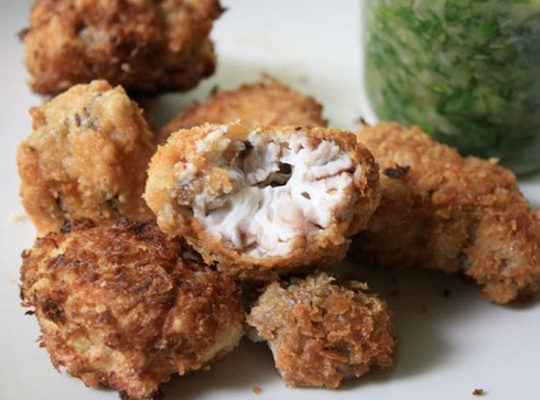 Fried veal brains